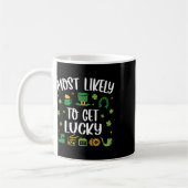Am Glücklichsten zum St. Patrick's Day Lustig Kaffeetasse (Links)