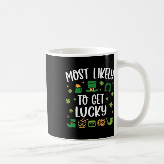 Am Glücklichsten zum St. Patrick's Day Lustig Kaffeetasse (Rechts)