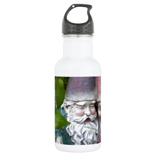Am Gnome im Garten Edelstahlflasche (Vorderseite)