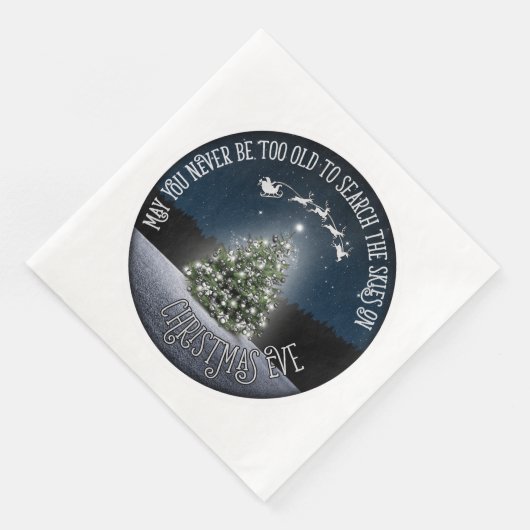 Am Heiligabend den Himmel durchsuchen Serviette (Ecke)
