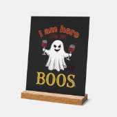 Am Here Boos Halloween-Geist-Weingläser Spinne W Acrylschild (Winkel)