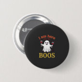 Am Here Boos Halloween-Geist-Weingläser Spinne W Button (Vorne & Hinten)