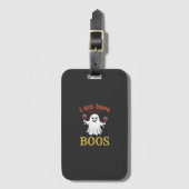 Am Here Boos Halloween-Geist-Weingläser Spinne W Gepäckanhänger (Vorderseite Vertikal)