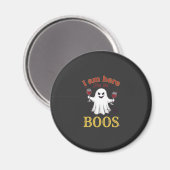 Am Here Boos Halloween-Geist-Weingläser Spinne W Magnet (Vorderseite/Rückseite)