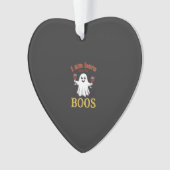 Am Here Boos Halloween-Geist-Weingläser Spinne W Ornament (Vorderseite)