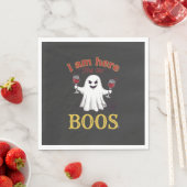 Am Here Boos Halloween-Geist-Weingläser Spinne W Serviette (Beispiel)