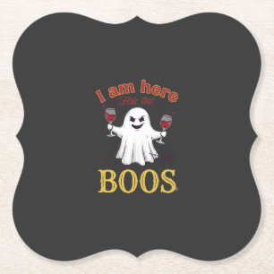 Am Hier Boos Halloween-Geist Weingläser Spinne W Untersetzer
