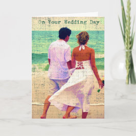 Am Hochzeitstag, Hochzeitsfeier am Strand Karte