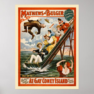 Am homosexuellen Coney-Insel-Vintagen Plakat