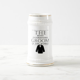 Am interessantesten Groom Bachelor Stein, schwarz Bierglas