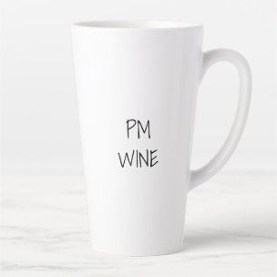AM Kaffee, PM Wein schwarzer weißer benutzerdefini Milchtasse