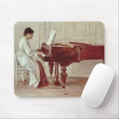 Am Klavier 1887 (Öl auf Leinwand) Mousepad (Mit Mouse)
