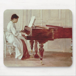 Am Klavier 1887 (Öl auf Leinwand) Mousepad