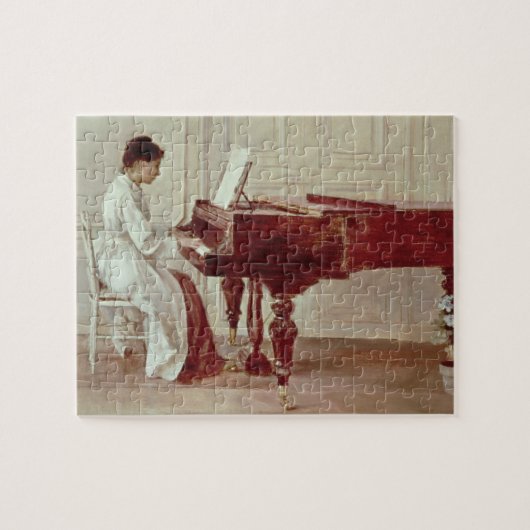 Am Klavier 1887 (Öl auf Leinwand) Puzzle (Horizontal)