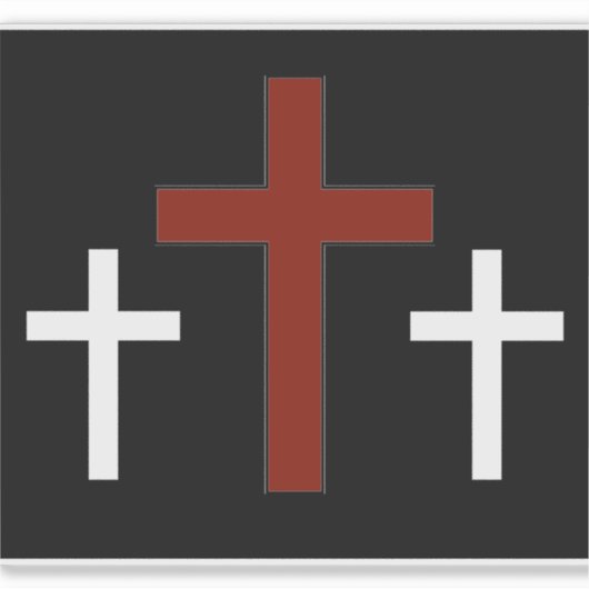 Am Kreuz Aufkleber (Vorderseite)