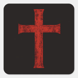 Am Kreuz Quadratischer Aufkleber