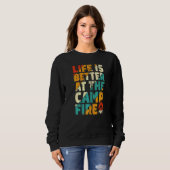 Am Lagerfeuer  Camping Vitange Sweatshirt (Vorne ganz)