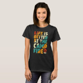 Am Lagerfeuer   Camping Vitange T-Shirt (Vorne ganz)