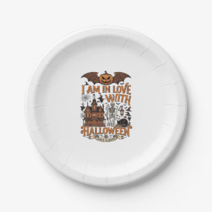 Am Liebe Halloween Spukhaus Skelett Kürbis_1 Pappteller