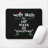 Am liebsten essen Pizza Weihnachts Weihnachtsmatte Mousepad (Mit Mouse)