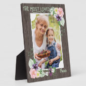 Am liebsten Nana - Rustikales Foto aus Holz Fotoplatte (Seite)