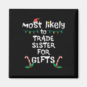 Am liebsten verkaufen Schwester Weihnachts Weihnac Magnet