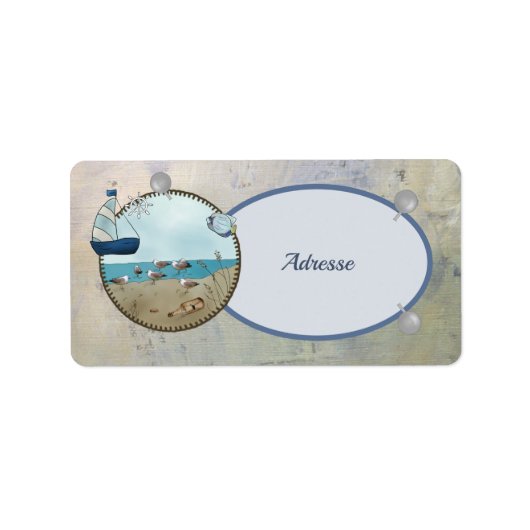 Am Meer Adressaufkleber (Vorne)