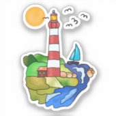 Am Meer  Aufkleber (Vorderseite)