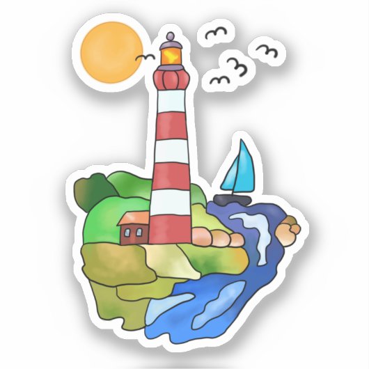 Am Meer  Aufkleber (Vorderseite)