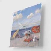 Am Meer | c.1892 Quadratische Wanduhr (Winkel)