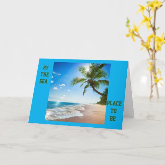 AM MEER FÜR IHREN **GEBURTSTAG** KARTE (Gelbe Blume)