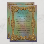 Am Meer Gala feierliche Hochzeit Einladung (Vorne/Hinten)