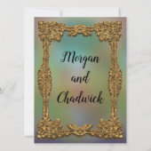 Am Meer Gala feierliche Hochzeit Einladung (Rückseite)