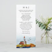 Am Meer Hochzeitskarte Programm (Stehend Vorderseite)