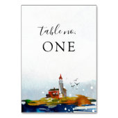 Am Meer Hochzeitskarte Tischnummer (Rückseite)