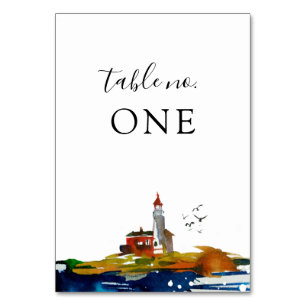 Am Meer Hochzeitskarte Tischnummer