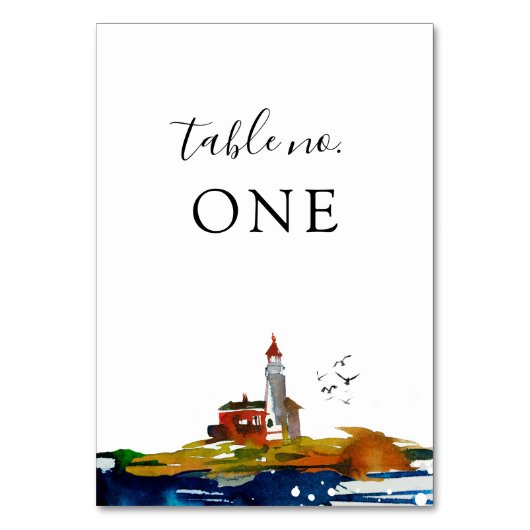 Am Meer Hochzeitskarte Tischnummer (Rückseite)