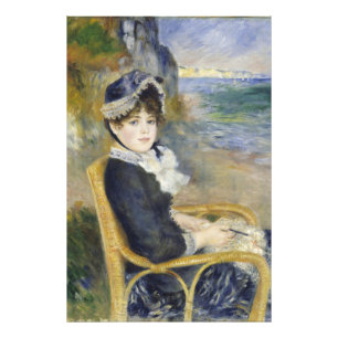 Am Meer, Ölmalerei-Porträt, Renoir Fotodruck