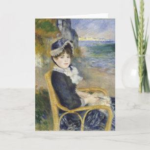 Am Meer, Ölmalerei-Porträt, Renoir Karte