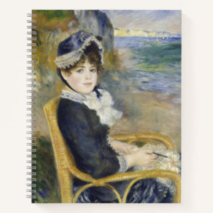 Am Meer, Ölmalerei-Porträt, Renoir Notizblock
