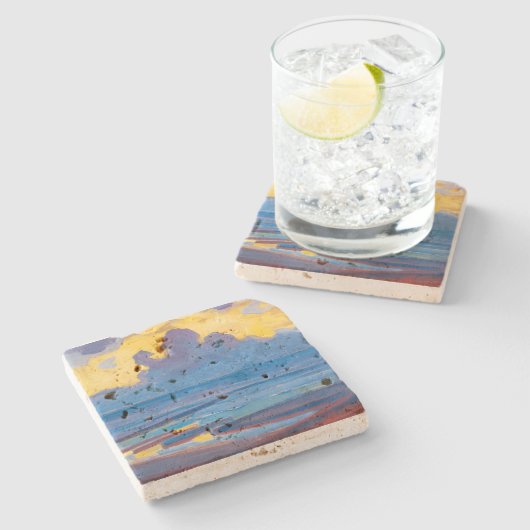 Am Meer | Piet Mondrian | Steinuntersetzer (Seitenansicht)