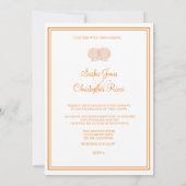 Am Meer/pink+orange/Hochzeitseinladungen Einladung (Rückseite)
