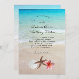Am Meer, Plumeria Hochzeit Einladungen