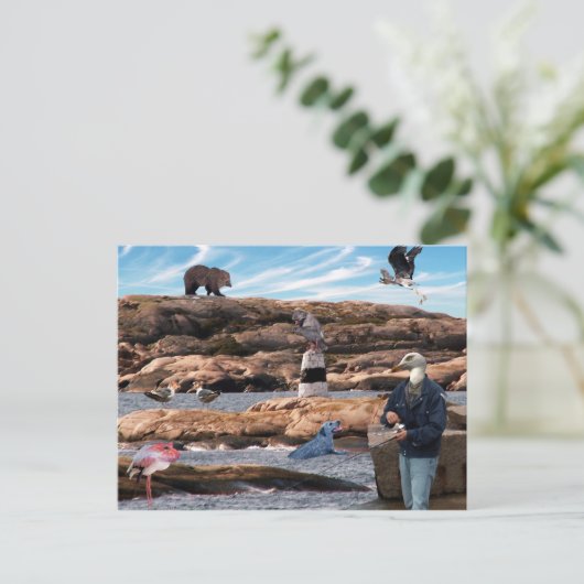 Am Meer, Postkarte (Stehend Vorderseite)