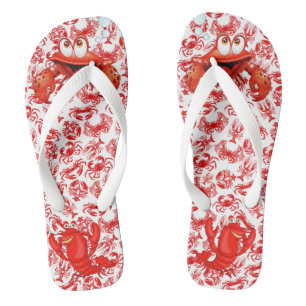 Am Meer Red Lobster And Crab Badesandalen