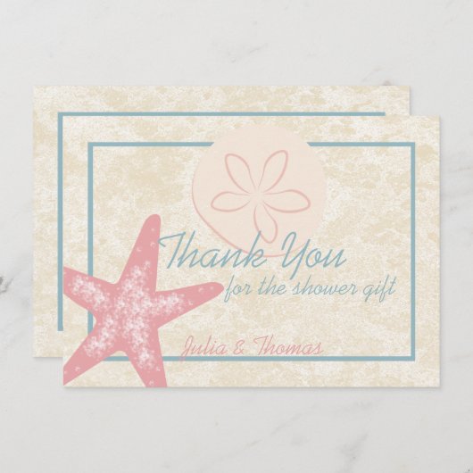 Am Meer Vielen Dank für Ihre Flachkarte Dankeskarte (Vorne/Hinten)