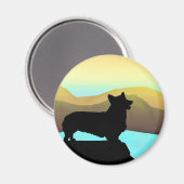 Am Meer walisischer Corgi Magnet (Vorderseite/Rückseite)