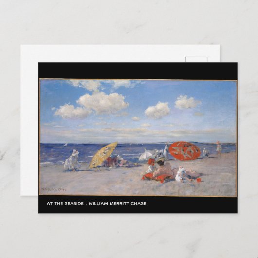 Am Meer William Merritt Chase Postkarte (Vorne/Hinten)