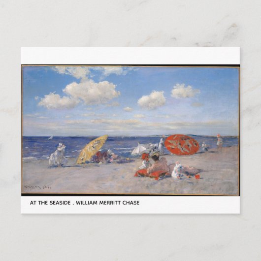 Am Meer William Merritt Chase Postkarte (Vorderseite)