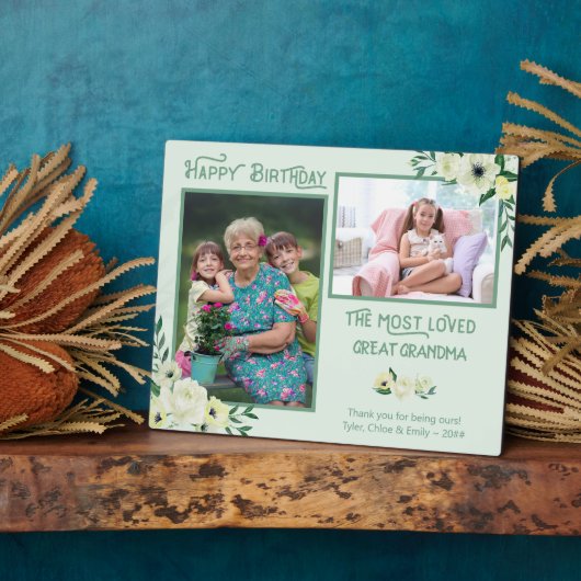 Am meisten geliebtes Großarma - Elfenbeinblume 2 F Fotoplatte (Seite)